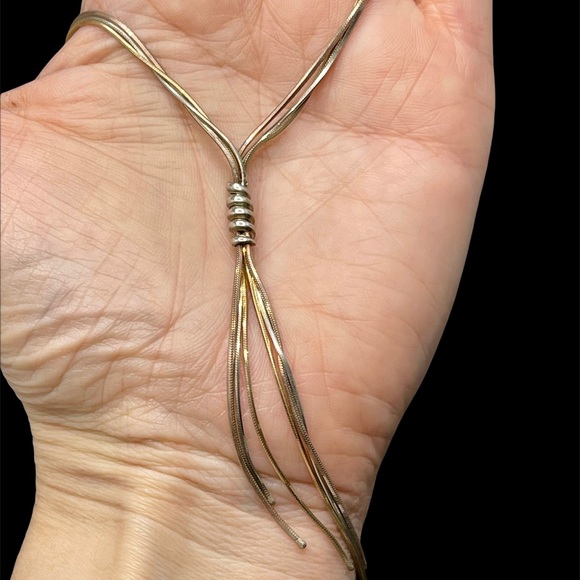 Sterling silver modern necklace - Picture 2 of 5